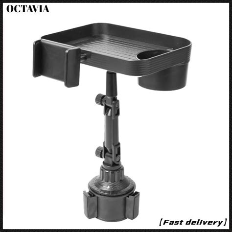 AT Cup Holder Expander Tray For Car 360° Rotation Adjustable Base Food ...