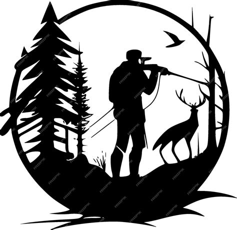 Premium Vector | Hunting minimalist and simple silhouette vector illustration