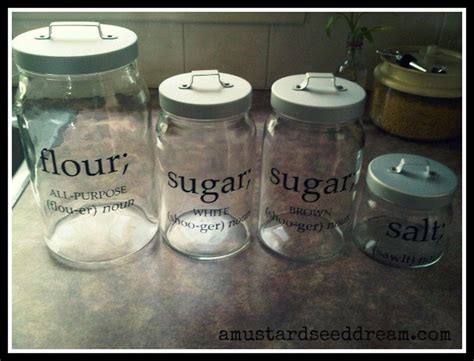 Canister Labels Farmhouse Chic Vinyl Wall Art, Graphics, Lettering, Decals, Stickers - Etsy