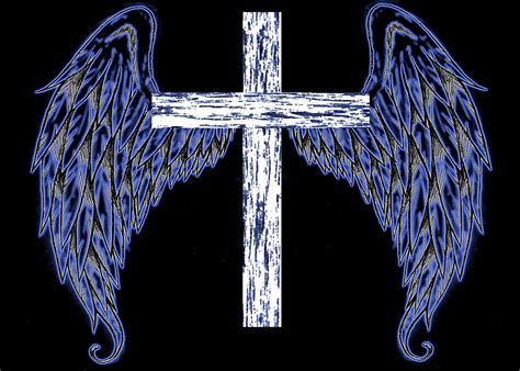 cross with angel wings dark by jaruesink on DeviantArt