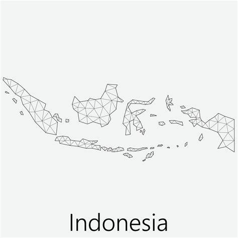 Vector low polygonal Indonesia map. 20839100 Vector Art at Vecteezy