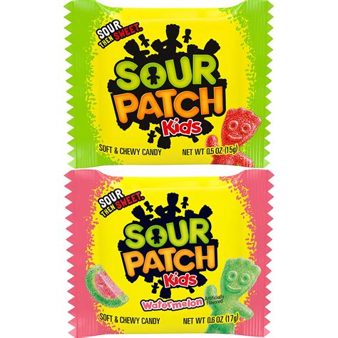 SOUR PATCH KIDS Original Candy and SOUR PATCH KIDS Watermelon Candy ...