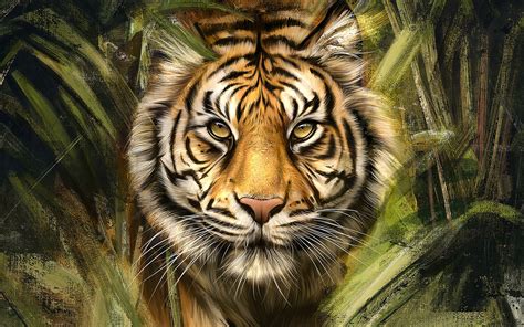 3840x2400 Tiger Painting Art 4K ,HD 4k Wallpapers,Images,Backgrounds,Photos and Pictures