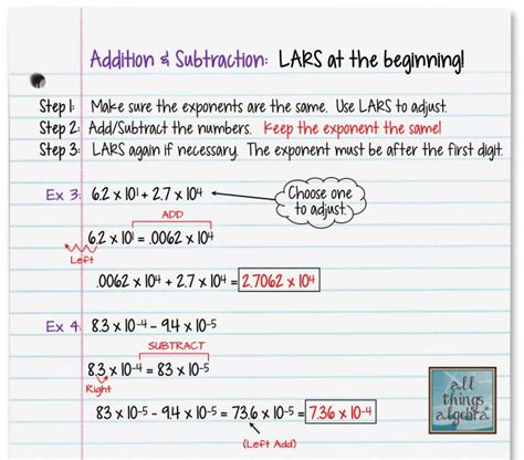 Operations with Scientific Notation and "LARS" | kidCourseskidCourses.com