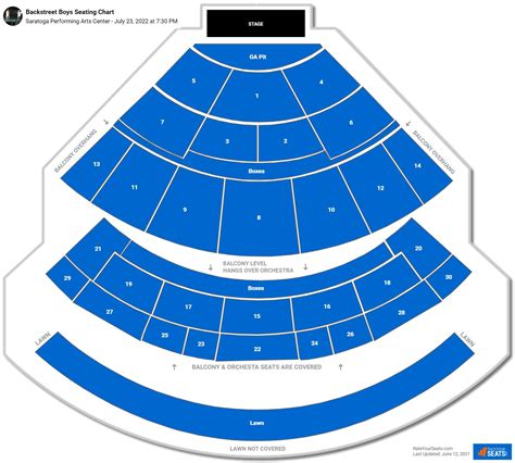 Saratoga Performing Arts Center Seating Chart - RateYourSeats.com