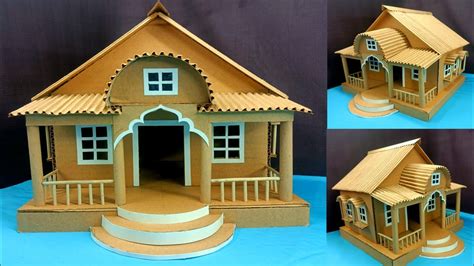 Amazing Cardboard House Crafts | Easy Hand Made Organizer House | Simple Cardboard House Design ...