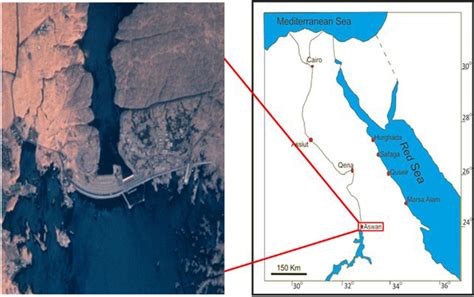 The location of Aswan High Dam in Egypt | Download Scientific Diagram