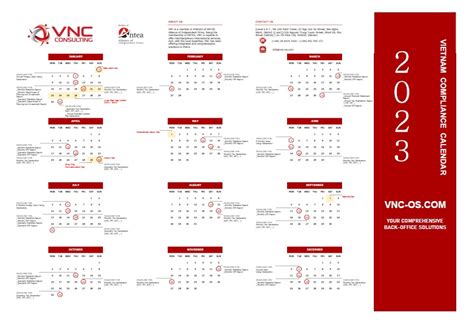 COMPLIANCE CALENDAR 2023 FOR COMPANY IN VIETNAM - VNC Consulting