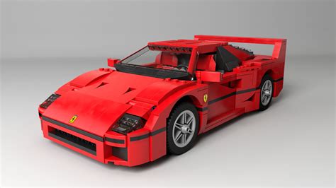 Lego Creator Ferrari F40 3D model rigged | CGTrader