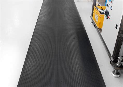 Wide Ribbed Rubber Matting Roll | First Mats UK