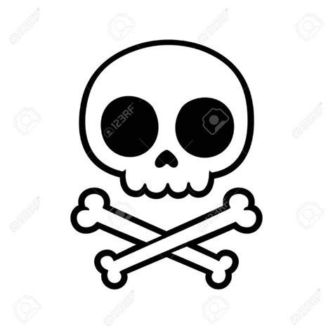 a skull and crossbones icon on a white background stock photo - 957982