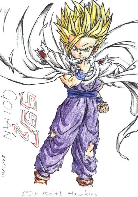 SSJ2 Gohan Drawing by unreal-- on DeviantArt