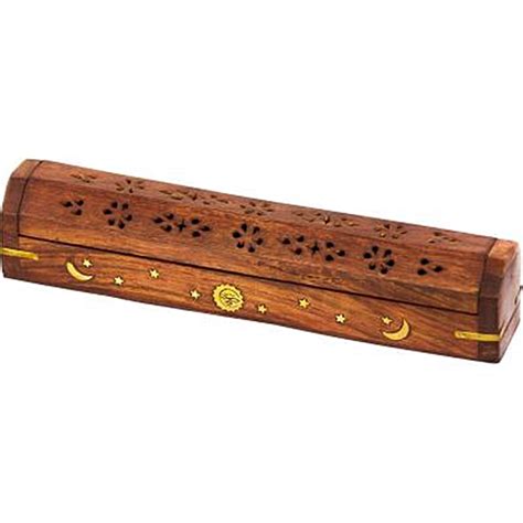 Wooden Incense Burner & Storage Box Large Celestial - The Zen Shop