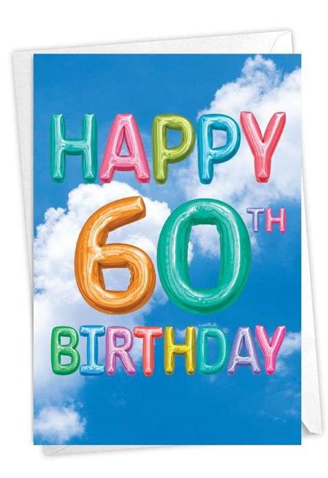 Inflated Messages - 60: Stylish Milestone Birthday Paper Card