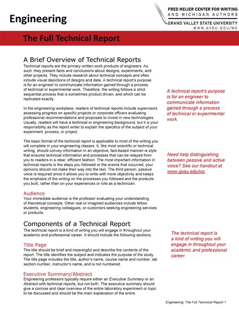 Sample Engineering Full Technical Report - Engineering The Full ...