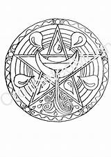 Pentacle Coloring Pages sketch template