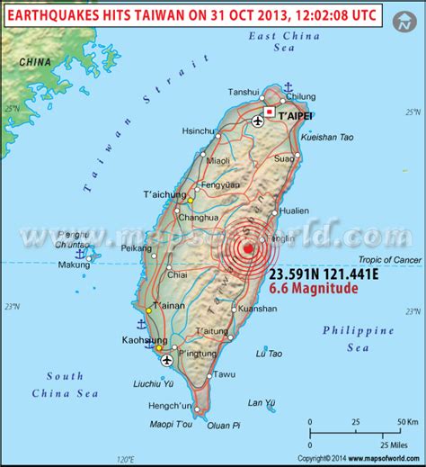 Earthquakes in Taiwan | Areas affected by Earthquakes in Taiwan