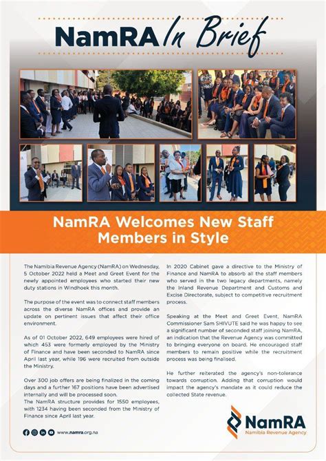 Namibia Revenue Agency on LinkedIn: #welcome #NamRA #servingwithpassion