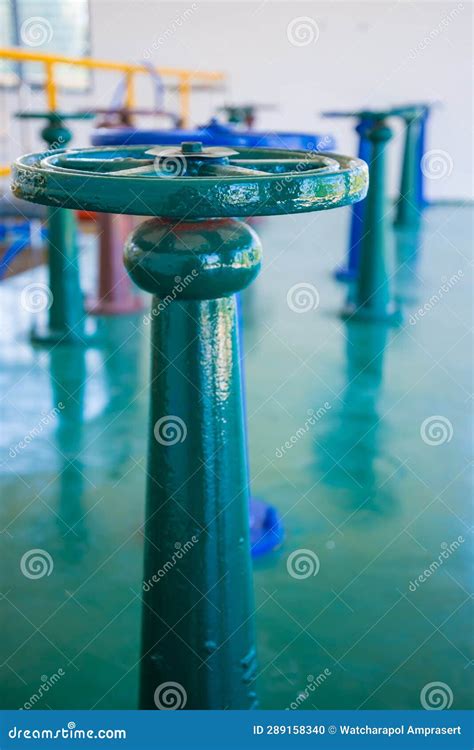 Control water gate valve stock photo. Image of hand - 289158340