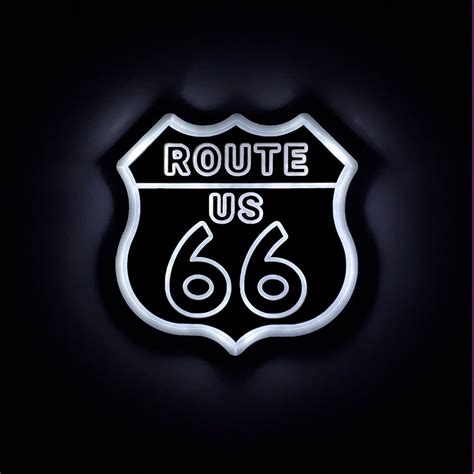 Route 66 Sign, Neon Like, Route 66 Night Light, Edge Lit LED, Route 66 ...