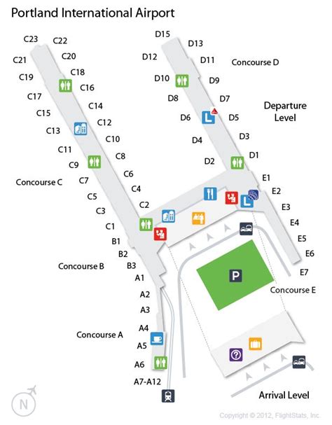 Portland Oregon Airport Terminal Map - South Carolina On The Map