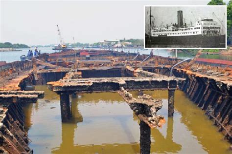 Massive British ship sunk during World War II raised from the bottom of ...