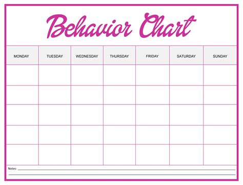 Behavior Chart Templates