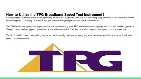 PPT - TPG Broadband Speed Test PowerPoint Presentation, free download ...