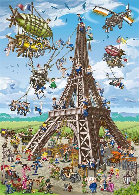 Building the Eiffel Tower, 1000 Pieces, D-Toys | Puzzle Warehouse | Eiffel tower, Tower, Eiffel