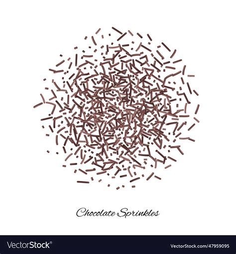 Candy sprinkle donut chocolate sprinkles isolated Vector Image