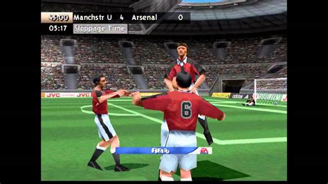 Sony Playstation, PS1 Retro FIFA 99 gameplay Manchester United vs Arsenal - YouTube