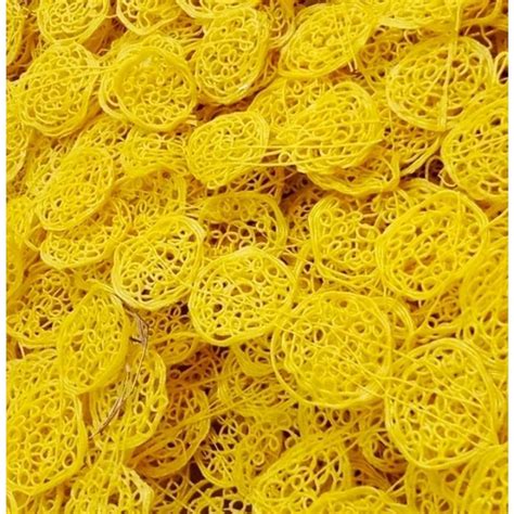 Kerupuk Mie Kuning kering (Mentah) - Yellow Noodle Crackers, 80 gr