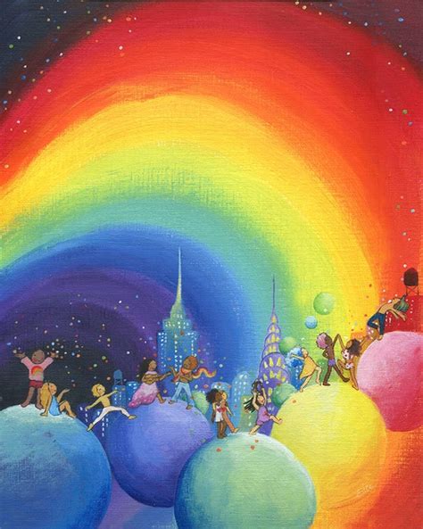 Happy Pride LGTBQ Art Rainbow Art Love is Love Gender | Etsy