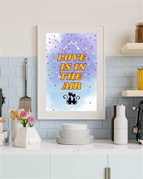 Digital Print love is in the Air, Inspirational Print, Bright Prints, Printable Poster, Poster ...