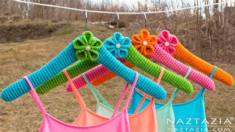 DIY Tutorial - Learn How to Crochet Clothes Hangers - Crocheted Cover for a Hanger Hangar - YouTube