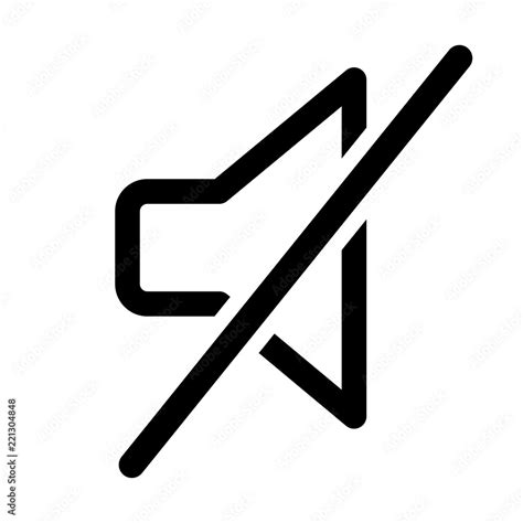 Silent Mode outline icon Stock Vector | Adobe Stock