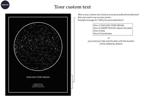 Star Map Print Custom by Date PRINTABLE Star Chart Astronomy | Etsy