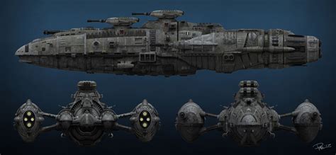 Destroyer spaceship model and render by Drew Pace. Keywords: concept spaceship space destroyer ...