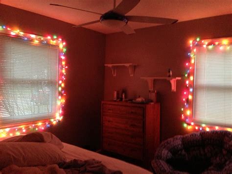 White strand, rainbow lights in bedroom! Love Christmas time! | Christmas lights in bedroom ...