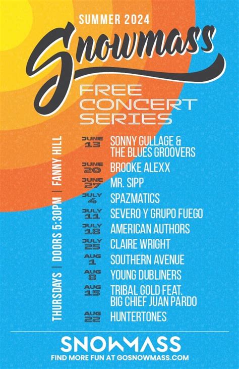 Snowmass Free Summer Concert Series | Snowmass Village Activities