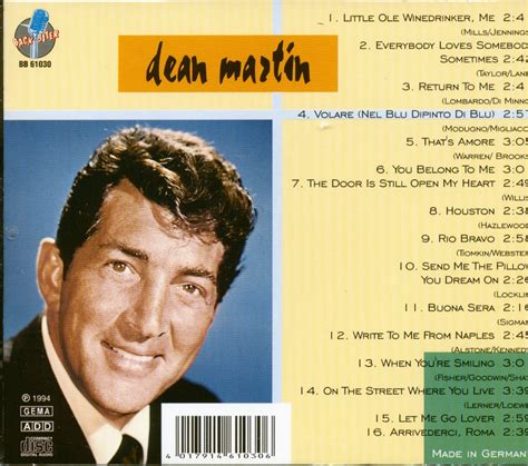 Dean Martin CD: Volare (CD) - Bear Family Records