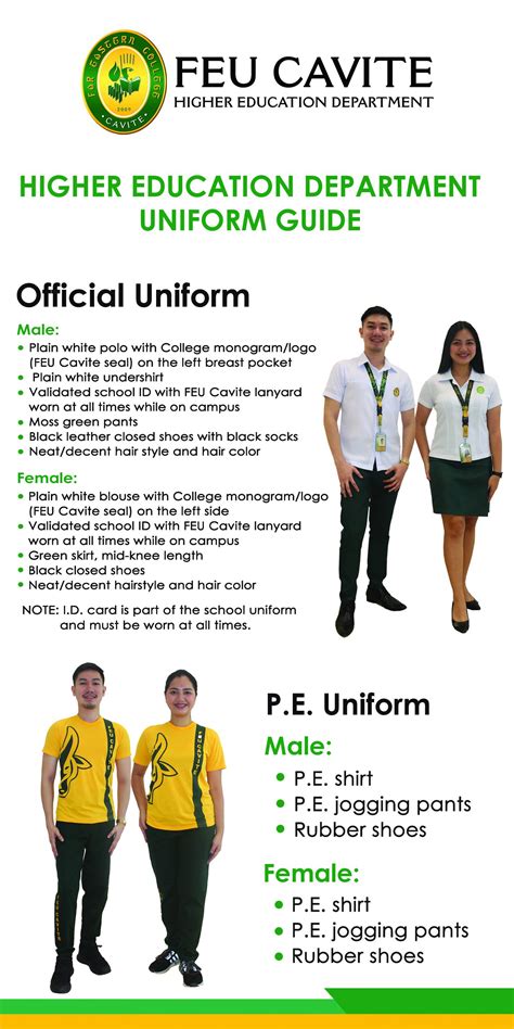 FEU Cavite - Take pride in wearing your school uniform!...