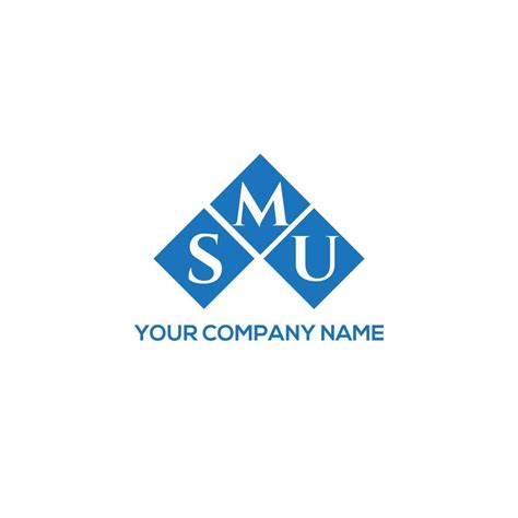 SMU letter logo design on WHITE background. SMU creative initials ...