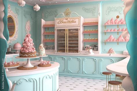 cake shop interior, cute and fancy Stock Illustration | Adobe Stock