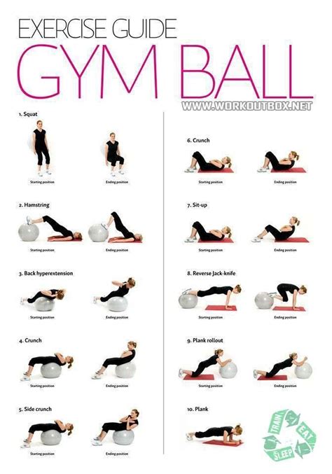 Ejercicios con balón de gimnasio Fitness Workouts, Bosu Workout, Boot ...