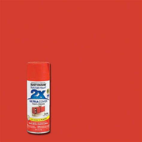 Rust-Oleum Painter's Touch 2X 12 oz. Satin Fire Orange General Purpose ...