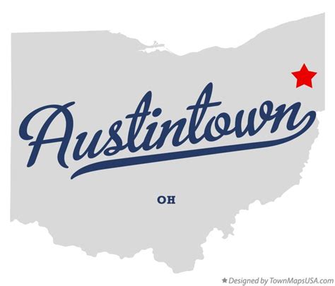 Map of Austintown, OH, Ohio