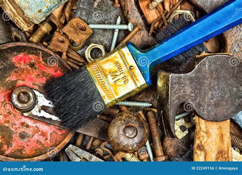 Old Set of Rusty Manual Tools Stock Photo - Image of nail, build: 22249156