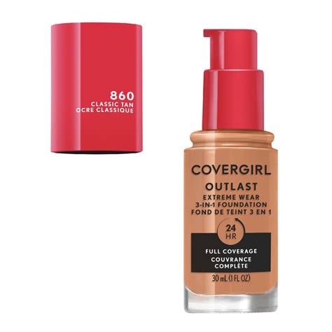 COVERGIRL - Outlast Extreme Wear 3-in-1 Full Coverage Liquid Foundation | Walmart Canada