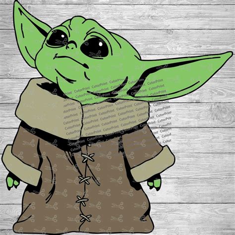 Baby Yoda Color SVG,EPS & PNG Files - Digital Download files for Cricut, Silhouette Cameo, and more